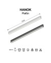 HANOK * PLAFÓN LED 38W 4000K 110º NEGRO